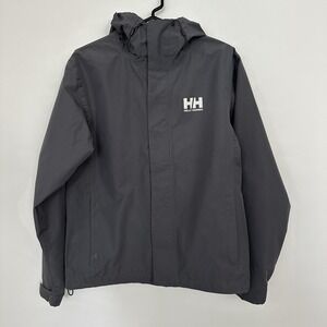 Helly Hansen Jacket Mens Small Gray Helly Tech Protection Seven J Rain Softshell